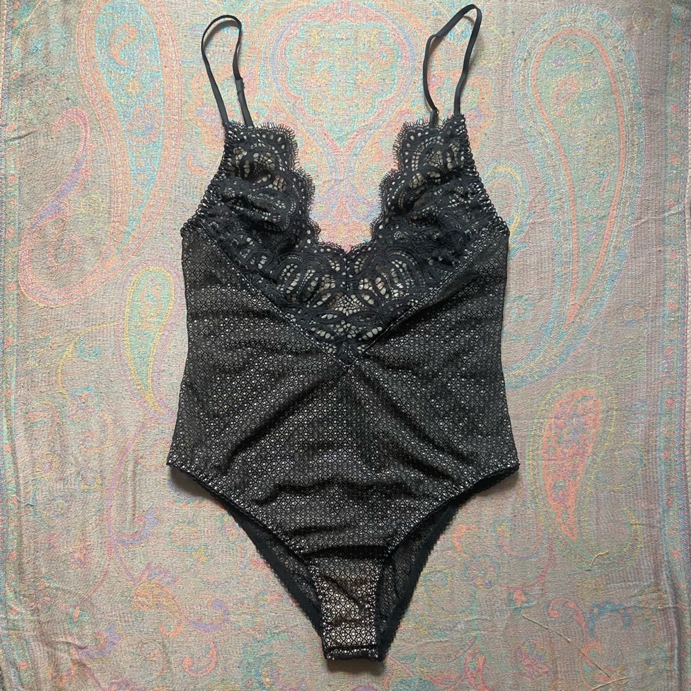 Victoria’s Secret Black Lace Bodysuit
